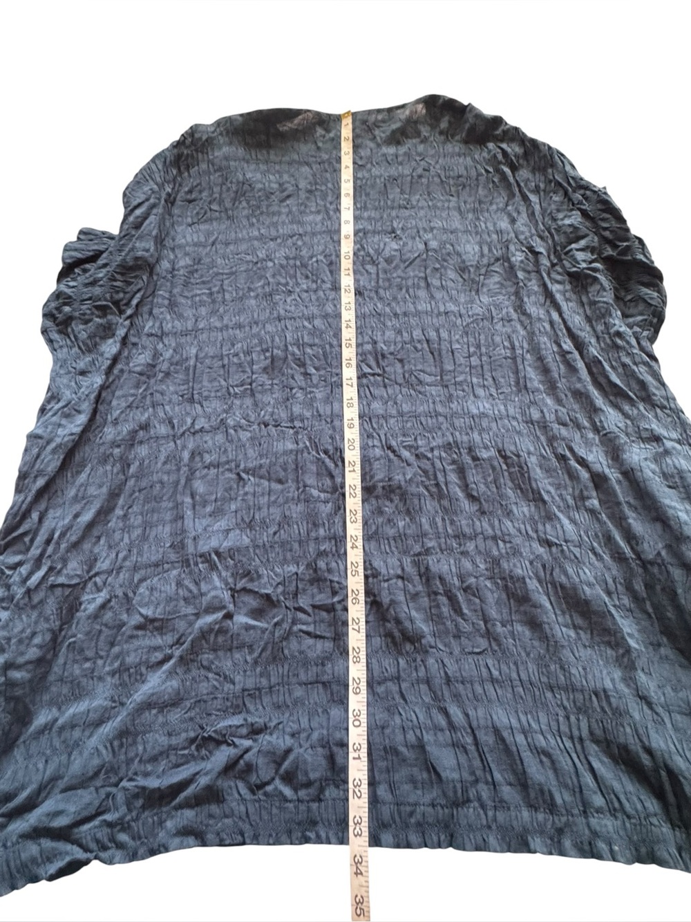 Natural Life Blue Oversized Relaxed Boho Gauze Textured Tunic Top Size Medium - Picture 11 of 11